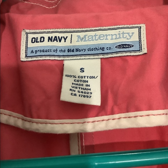Old navy maternity coral trench coat small - Picture 15 of 16